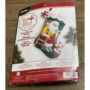 Bucilla 86509 Kit Santa & Scout Elf Stocking 18”  Elf On The Shelf